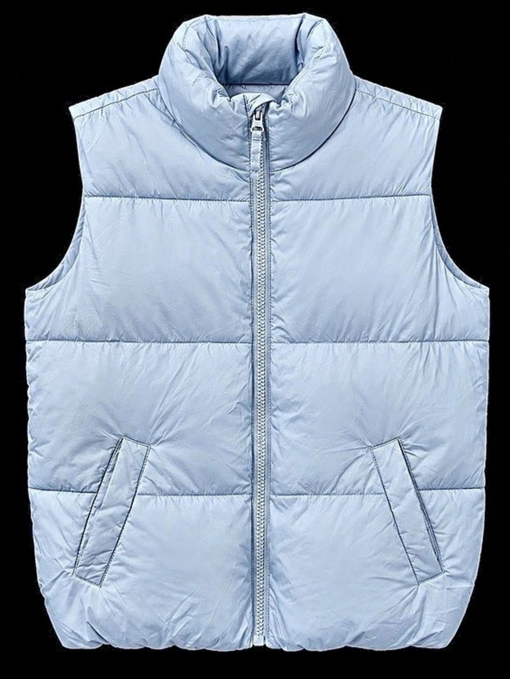 Old Navy Women’s Light Blue Water-Resistant Puffer Vest Size L 10-12